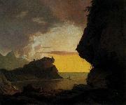 Joseph wright of derby Joseph Wright of Derby. Sunset on the Coast near Naples oil painting on canvas